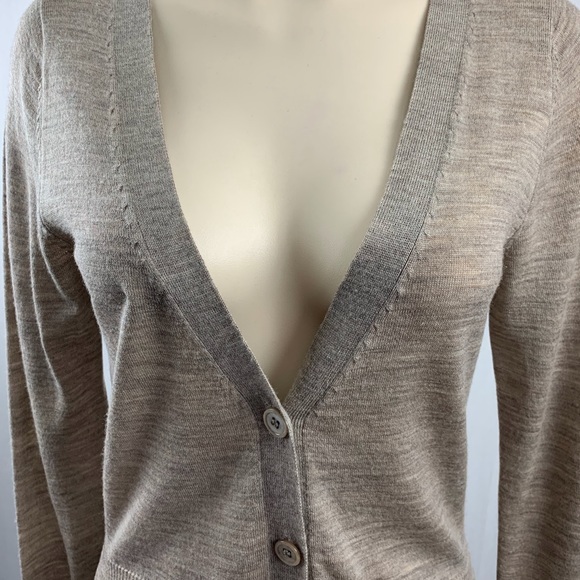 Witchery Beige V-neck Fitted Cardigan M - Picture 5 of 10